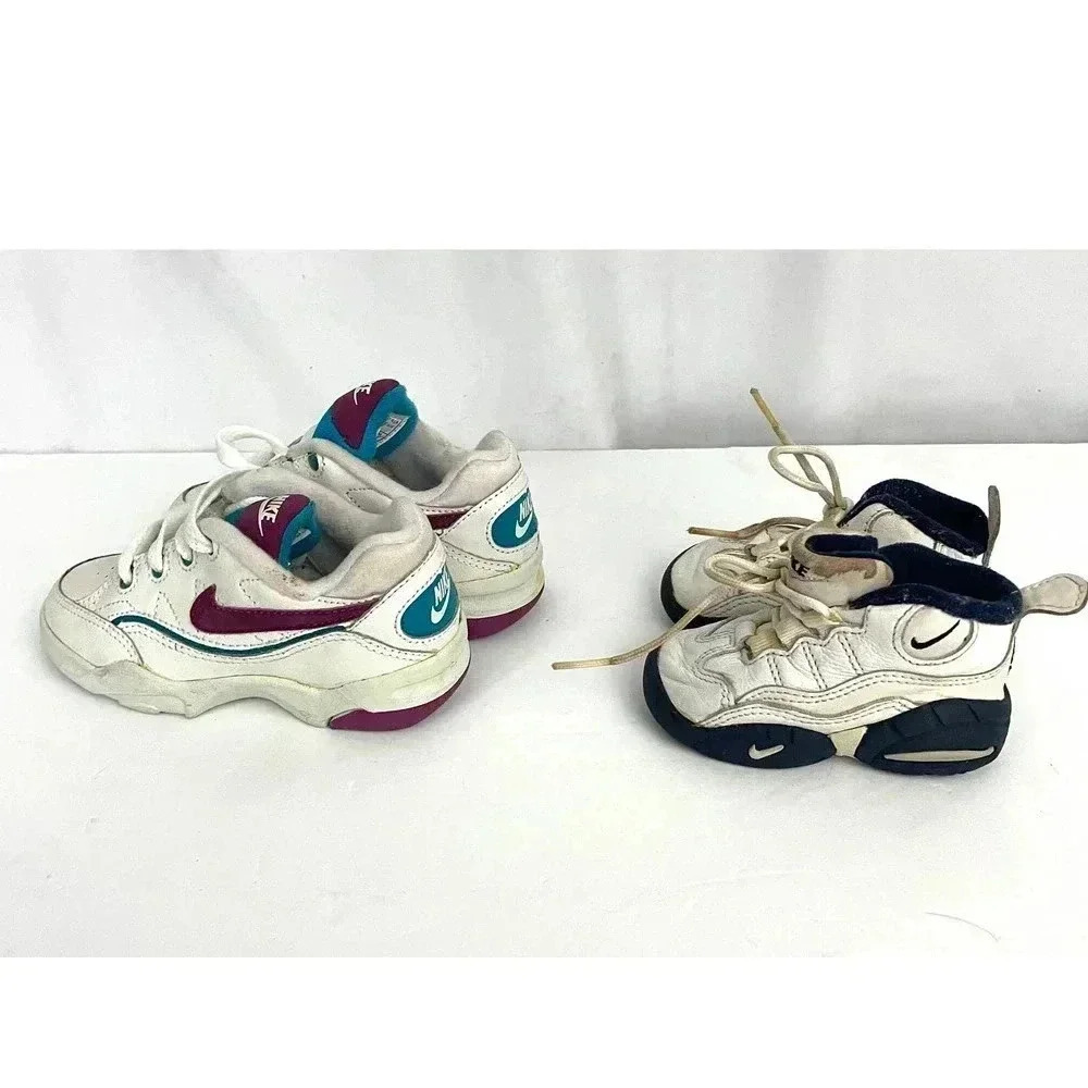 VTG 2 Pair Nike Kid‎ Sneakers Shoes Toddler Sz 3 Girls Size 9 Rare Air Max 1995